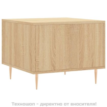 Кафе маси, 2 бр, дъб сонома, 50x50x40 см, инженерно дърво