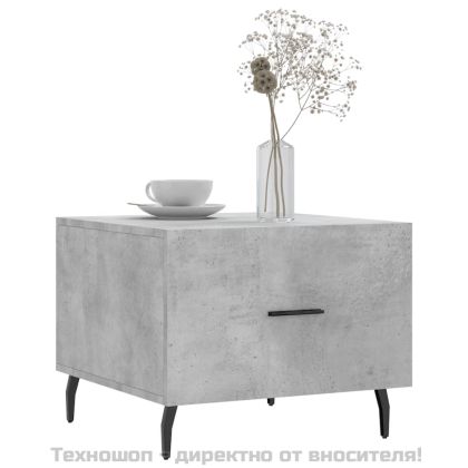 Кафе маси, 2 бр, Бетонно сиво, 50x50x40 см, инженерно дърво
