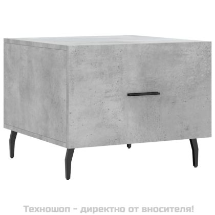 Кафе маси, 2 бр, Бетонно сиво, 50x50x40 см, инженерно дърво