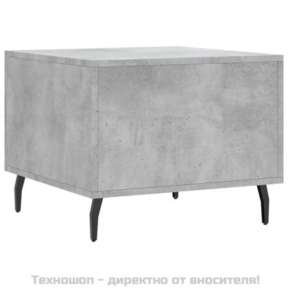 Кафе маси, 2 бр, Бетонно сиво, 50x50x40 см, инженерно дърво