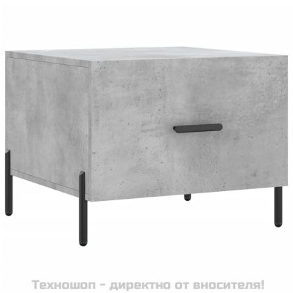 Кафе маси, 2 бр, Бетонно сиво, 50x50x40 см, инженерно дърво