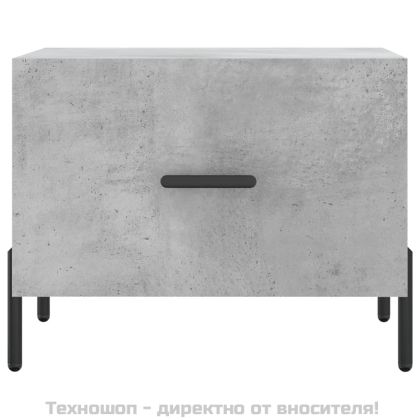 Кафе маси, 2 бр, Бетонно сиво, 50x50x40 см, инженерно дърво
