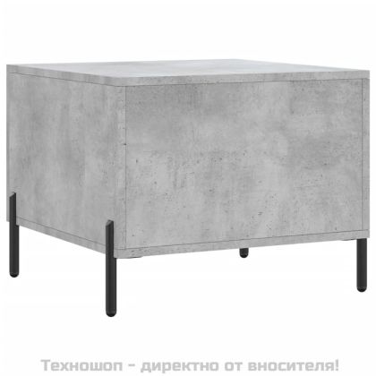 Кафе маси, 2 бр, Бетонно сиво, 50x50x40 см, инженерно дърво