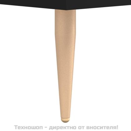 Кафе маси, 2 бр, черни, 50x50x40 см, инженерно дърво