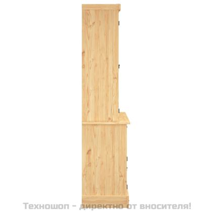 Висок шкаф Corona, кафяв, 112x43x196 см, мексикански бор масив