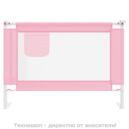 Ограничител за бебешко легло, розов, 90x25 см, плат