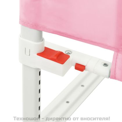 Ограничител за бебешко легло, розов, 90x25 см, плат