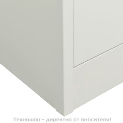 Офис шкаф, светлосив, 90x40x180 см, стомана