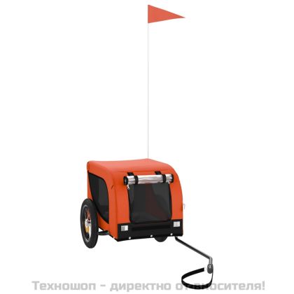 Ремарке за колело за любимци оранжев черен Оксфорд плат желязо