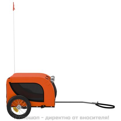 Ремарке за колело за любимци оранжев черен Оксфорд плат желязо