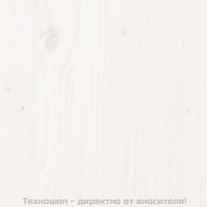 Градинска пейка, бяла, 80x38x45 см, борово дърво масив