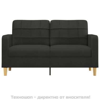 2-местен диван, черен, 140 см, текстил