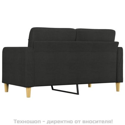 2-местен диван, черен, 140 см, текстил