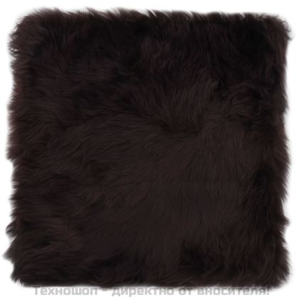 Подложки за столове 2 бр кафяви 40x40 см естествена овча кожа