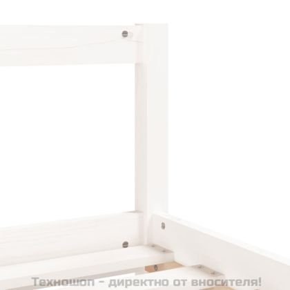 Детска рамка за легло с чекмеджета, бяла, 90x190 см, бор масив