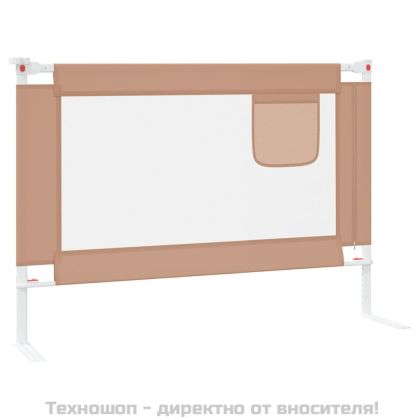 Ограничител за бебешко легло, таупе, 90x25 см, плат
