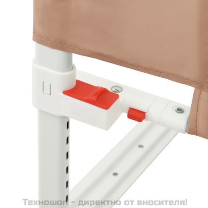 Ограничител за бебешко легло, таупе, 90x25 см, плат