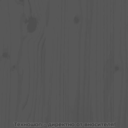 Градинска пейка сива 110x38x45 см борово дърво масив