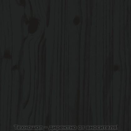 Рамка за детско легло с чекмеджета, черно, 80x200 см, чам масив