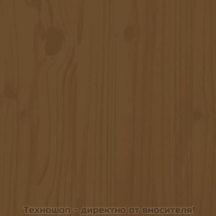 Градинска пейка, меденокафява, 110x38x45 см, борово дърво масив