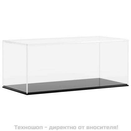 Кутия витрина, прозрачна, 34x16x14 см, акрил