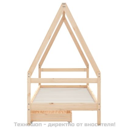 Рамка за детско легло с чекмеджета, 80x200 см, чам масив