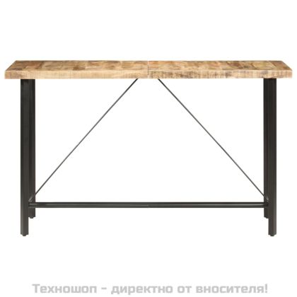 Бар маса, 180x70x107 cм, груба мангова дървесина