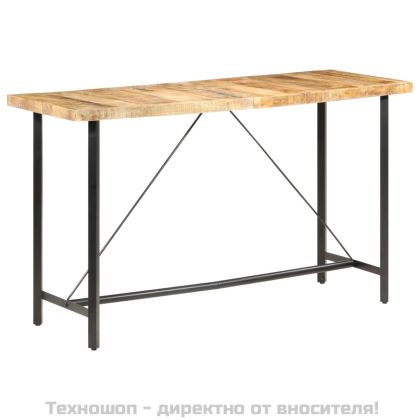 Бар маса, 180x70x107 cм, груба мангова дървесина