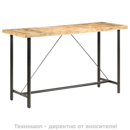 Бар маса, 180x70x107 cм, груба мангова дървесина