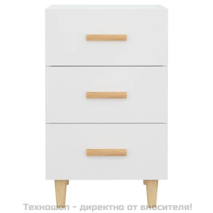 Нощно шкафче, черно, 40x40x66 см, инженерно дърво