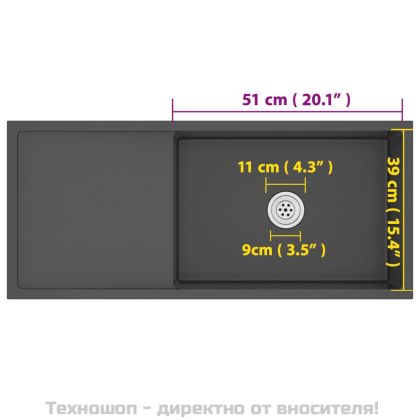 Ръчно изработена кухненска мивка, черна, неръждаема стомана