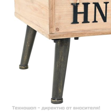 Пейка за съхранение, 110 см, масивна ела