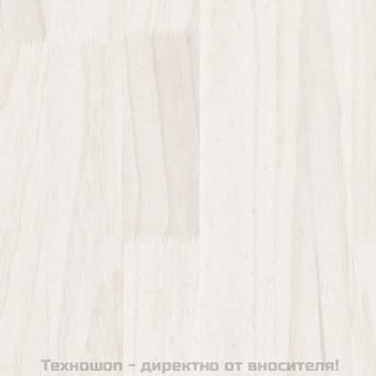 Нощни шкафчета, 2 бр, бели, 40x29,5x64 см, борово дърво масив