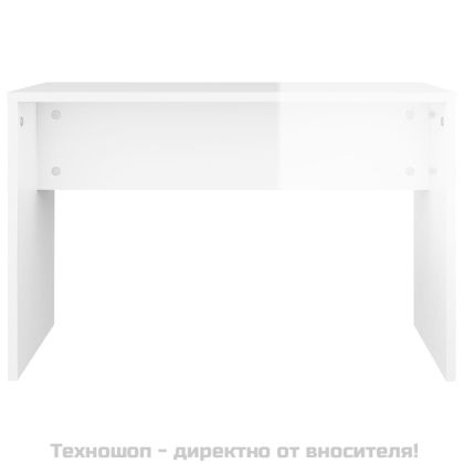 Табуретка за тоалетка бял гланц 70x35x45 см инженерно дърво