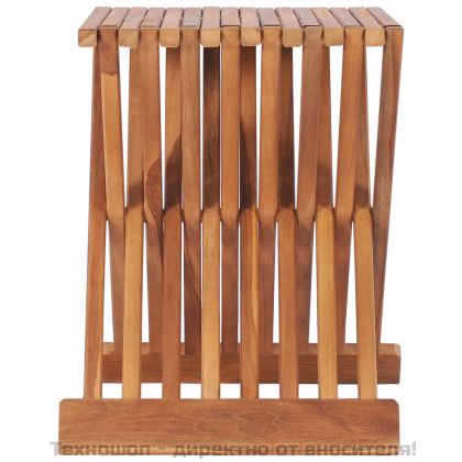 Сгъваема табуретка, 40x32x45 см, тиково дърво масив