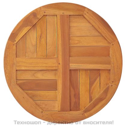 Плот за маса, тиково дърво масив, кръгъл, 2,5 см, 50 см