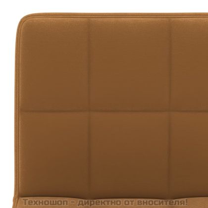 Бар табуретки, 2 бр, кафяви, кадифе