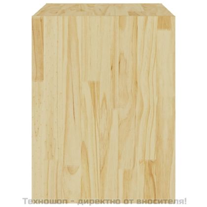 Нощно шкафче, 40x30,5x40 см, борово дърво масив