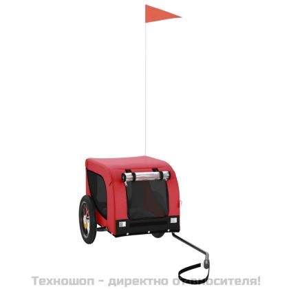 Ремарке за колело за любимци черно червено Оксфорд плат желязо