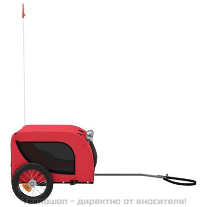 Ремарке за колело за любимци черно червено Оксфорд плат желязо