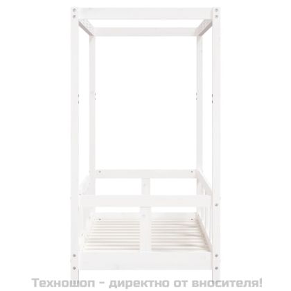 Рамка за детско легло, бяла, 70x140 см, бор масив