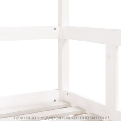 Рамка за детско легло, бяла, 70x140 см, бор масив