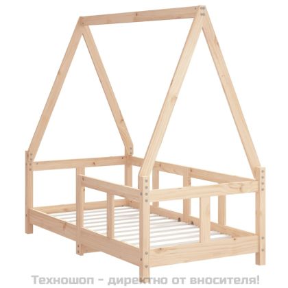Рамка за детско легло, 70x140 см, масивна борова дървесина
