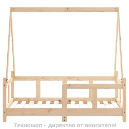 Рамка за детско легло, 70x140 см, масивна борова дървесина
