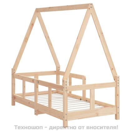 Рамка за детско легло, 70x140 см, масивна борова дървесина