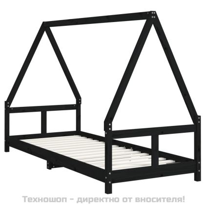 Рамка за детско легло 80x200 см масивна борова дървесина