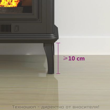 Стъклена подложка за камина, 120x60 см