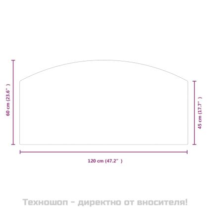 Стъклена подложка за камина, 120x60 см