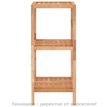 Етажерка за баня, 35,5x35,5x79 см, орехово дърво масив