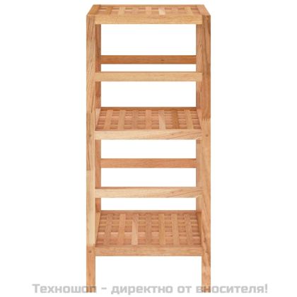 Етажерка за баня, 35,5x35,5x79 см, орехово дърво масив